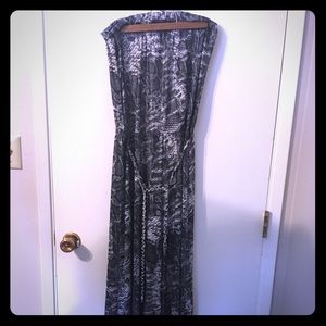 White/Grey Snakeskin Romper