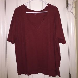 Maroon Over Sized T-Shirt
