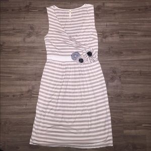 Anthropologie, Little Yellow Button - Stripe Dress