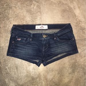 Dark denim Hollister jean shorts