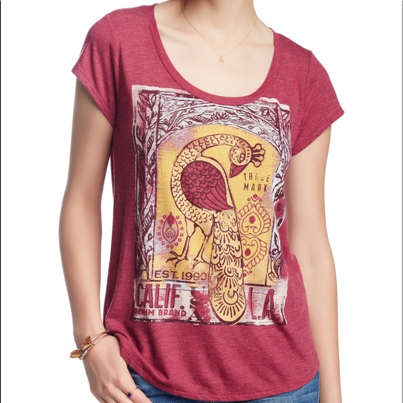 Lucky Brand Tops - Lucky Brand Peacock Tee
