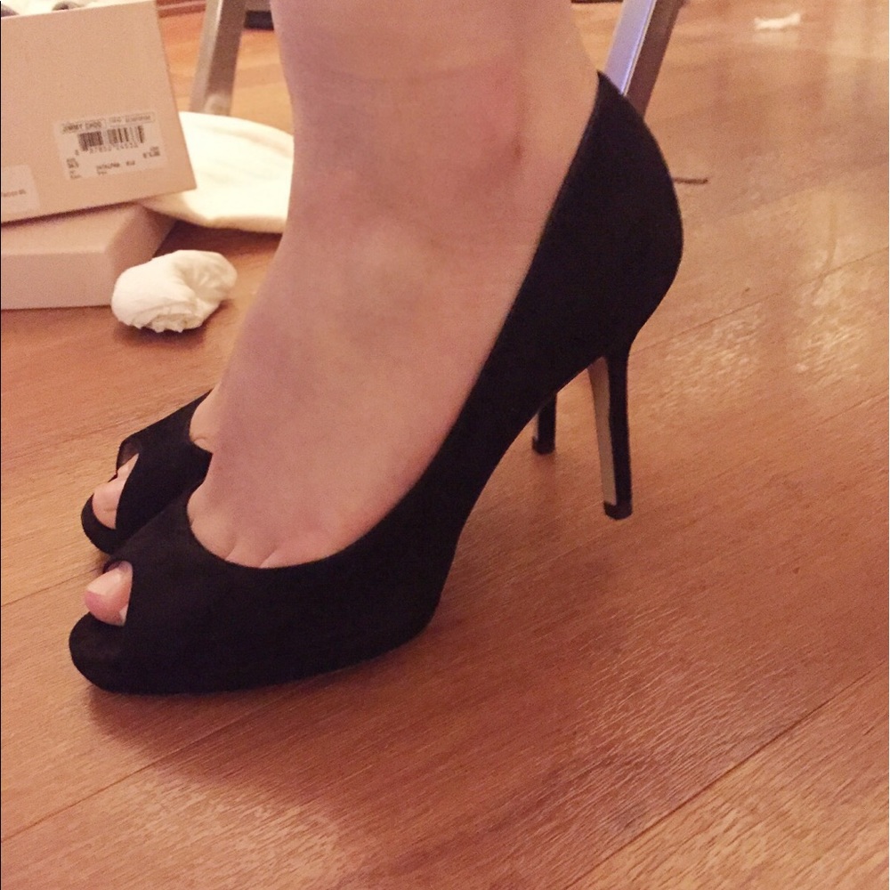 jimmy choo peep toe high heel