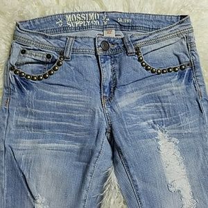 Girls mossimo distressed skinny jeans