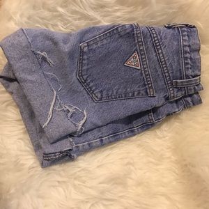 Vintage high waist guess jean shorts