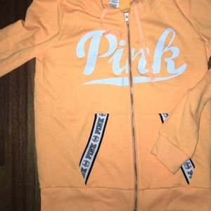 VS pink zip up sweater