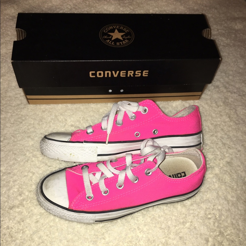 Neon pink converse