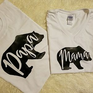 Mama papa bear customized tee!