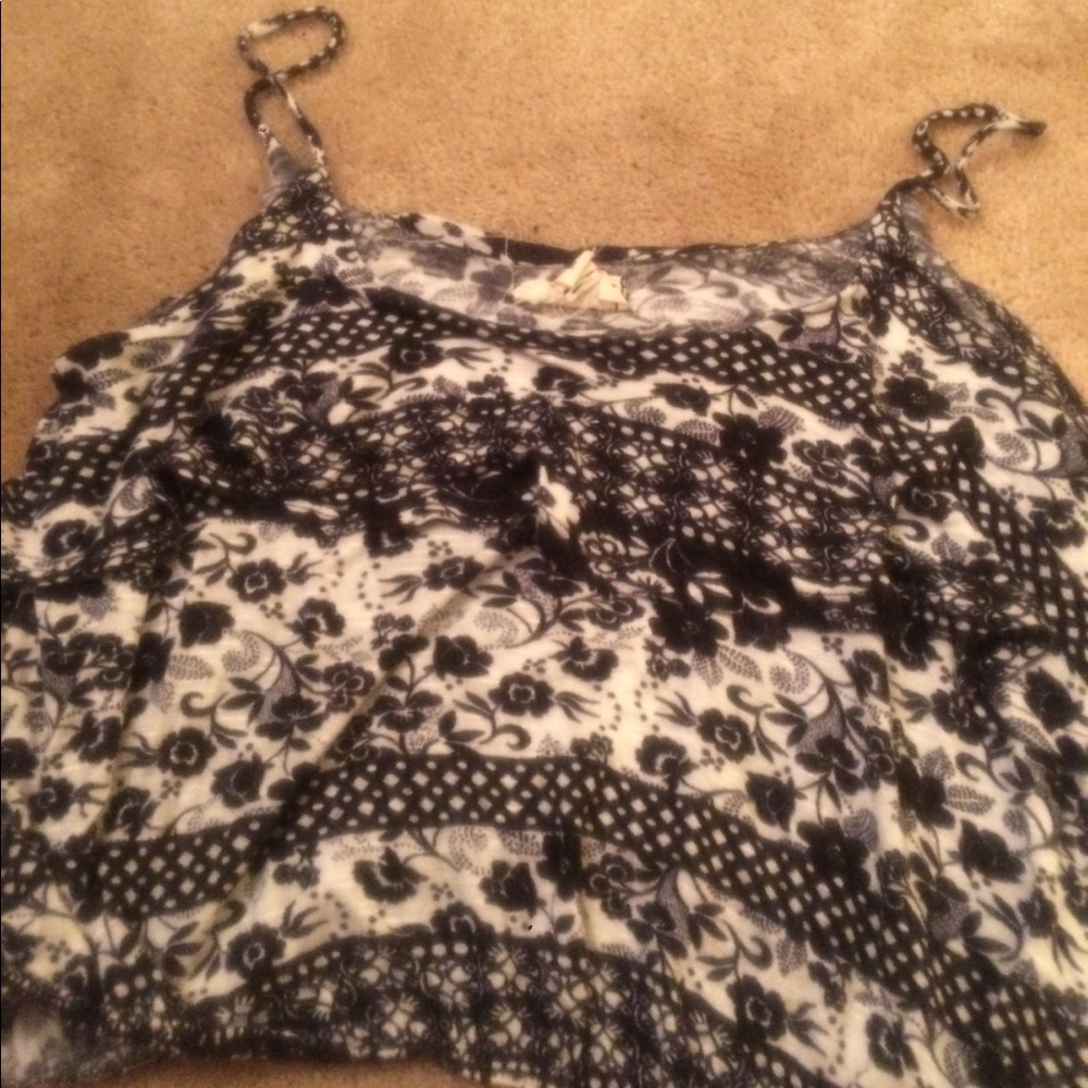 LA hearts - black and white floral - medium
