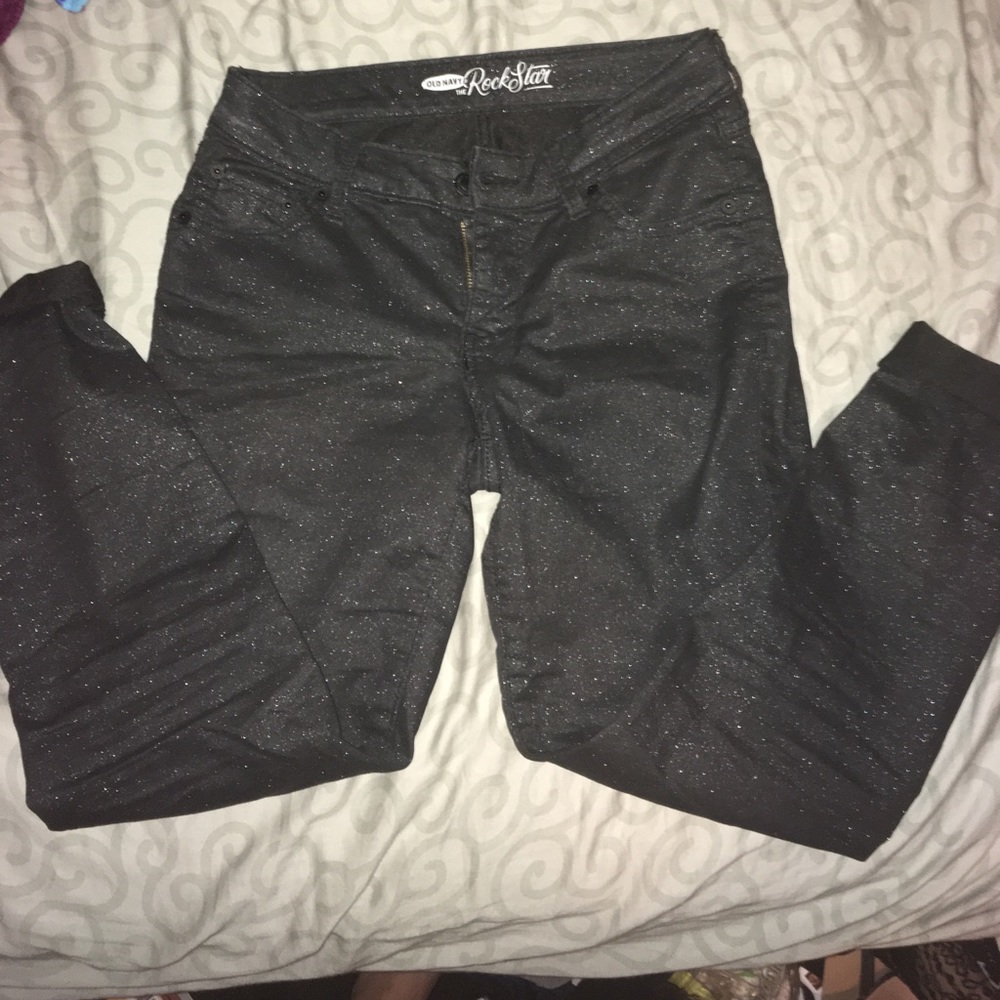 Black sparkly Rockstar jeans
