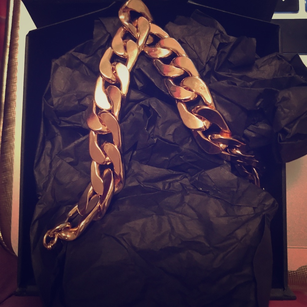 Gold plated CUBANA anklet
