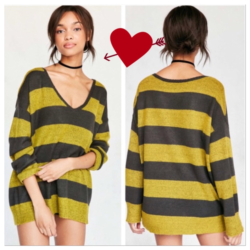 Urban Outfitters Oversize Striped Pullover Sweater