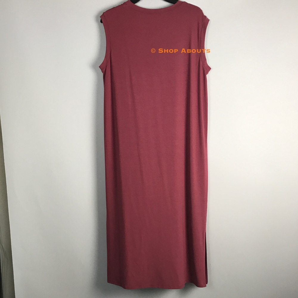 Eileen Fisher Rosewood Sleeveless  Stretch Dress - Picture 3 of 8