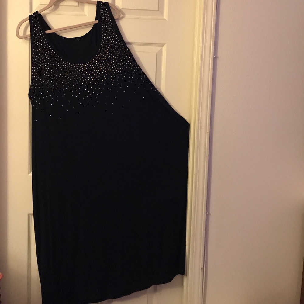 3x perfect little long black dress