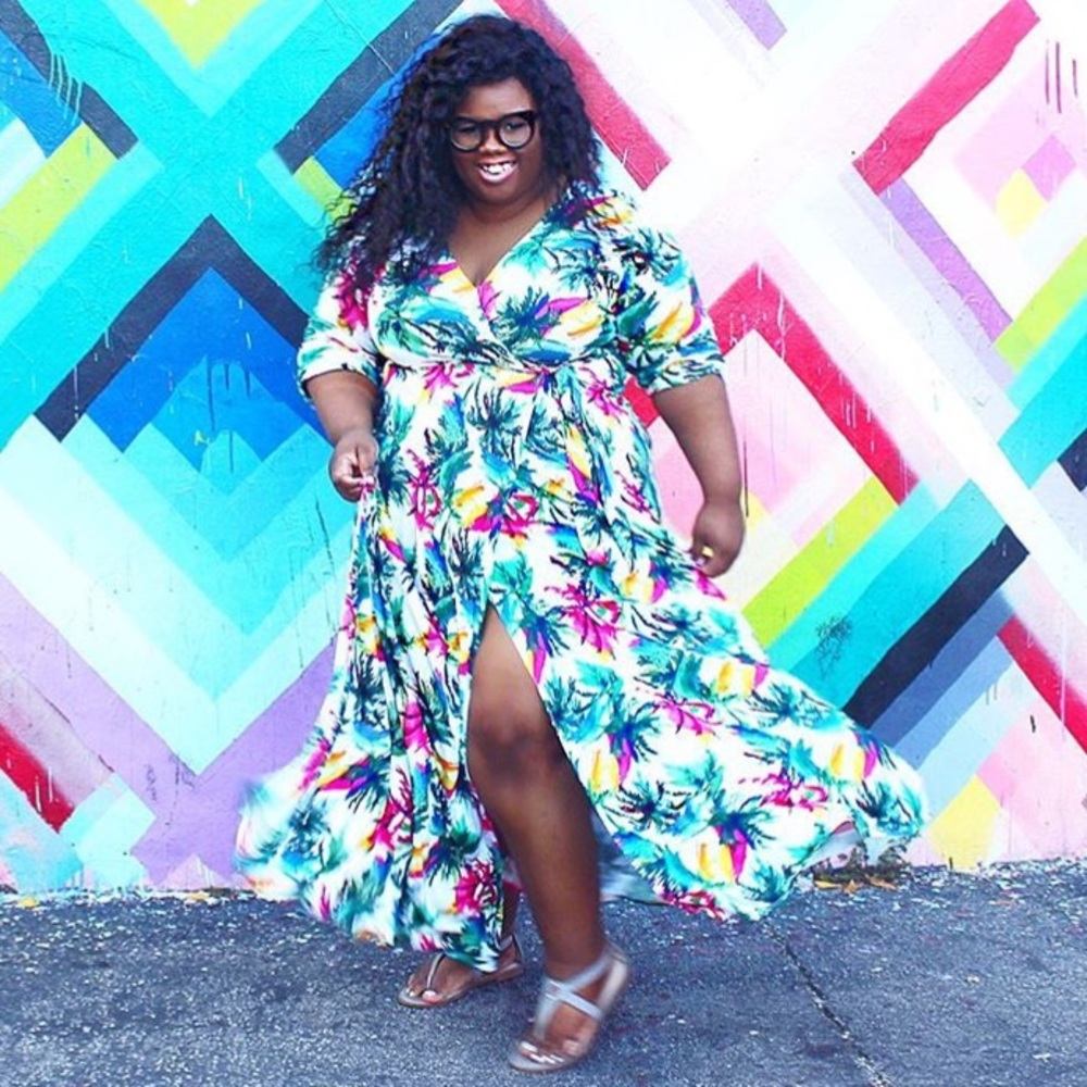Colorful Palm Tree Dress