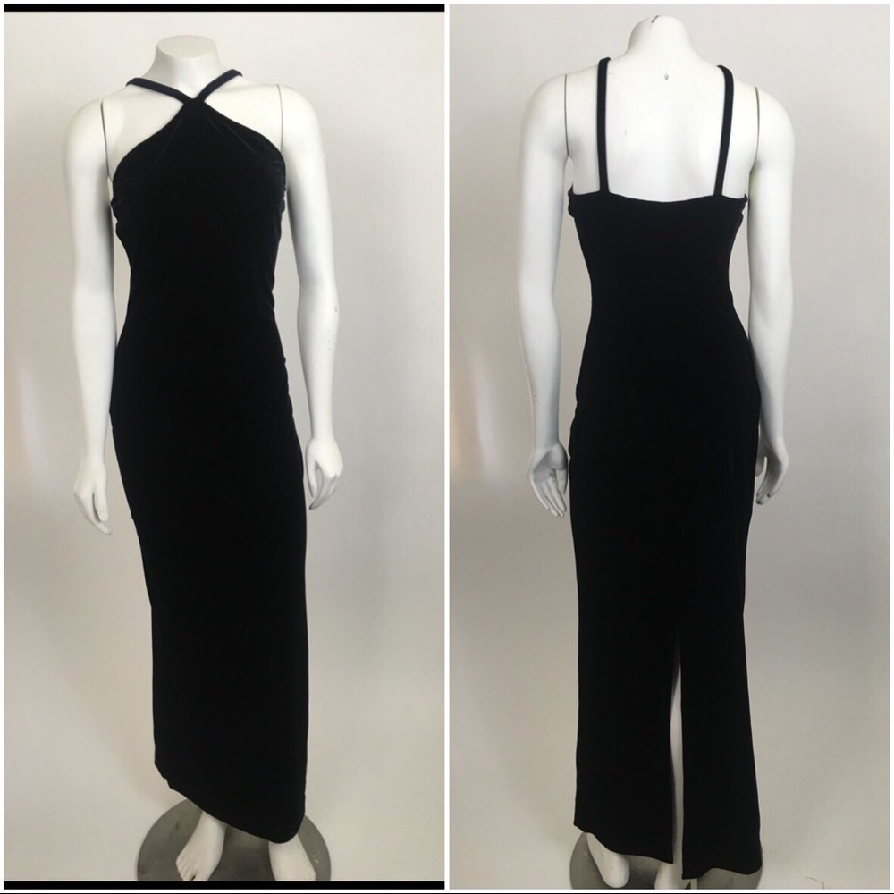 Vintage sexy black disco dress