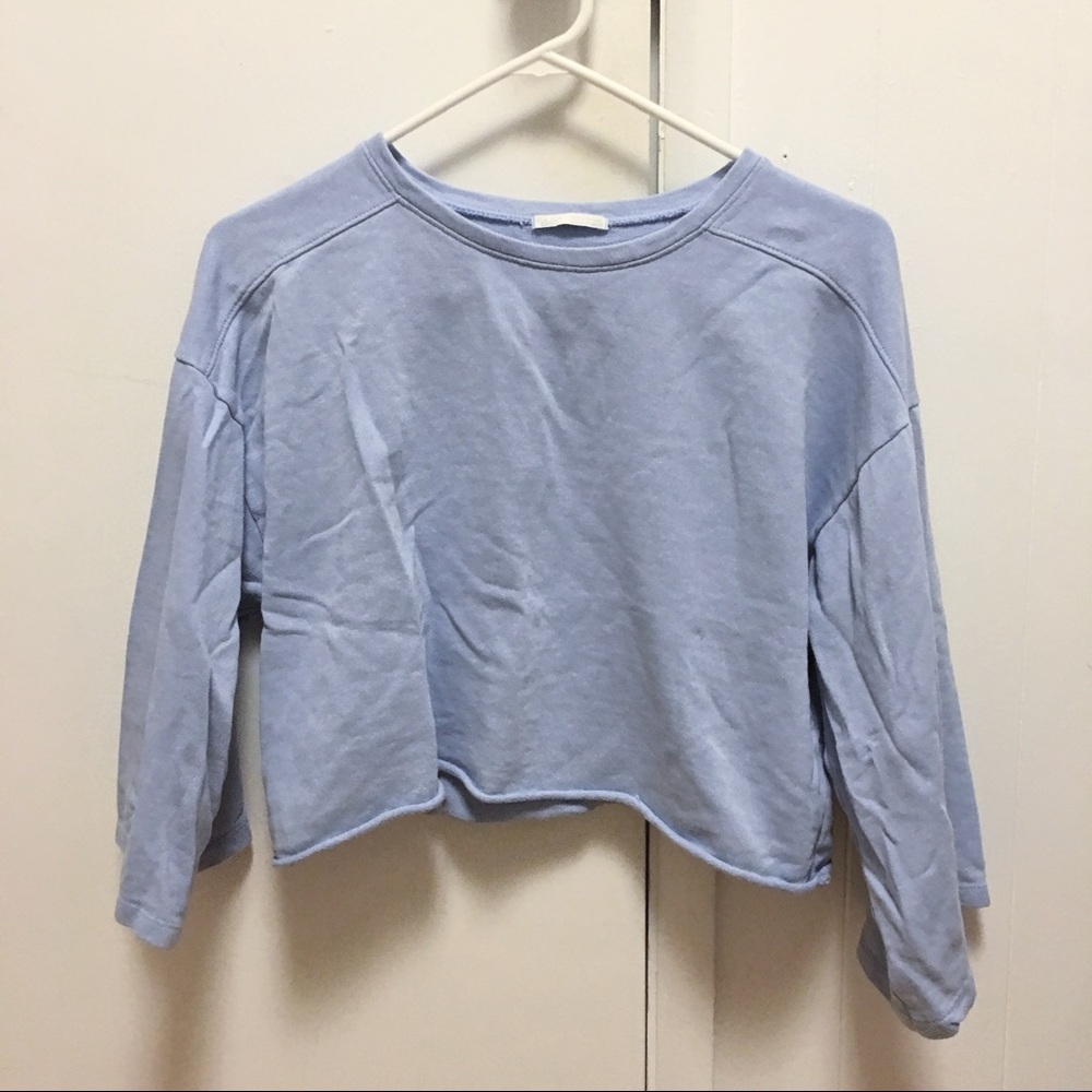 Zara baby blue cropped sweater