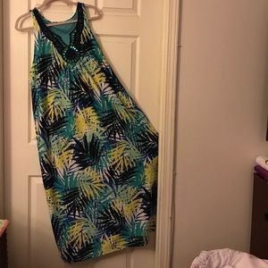 Rinstone v neck long rayon spandex dress