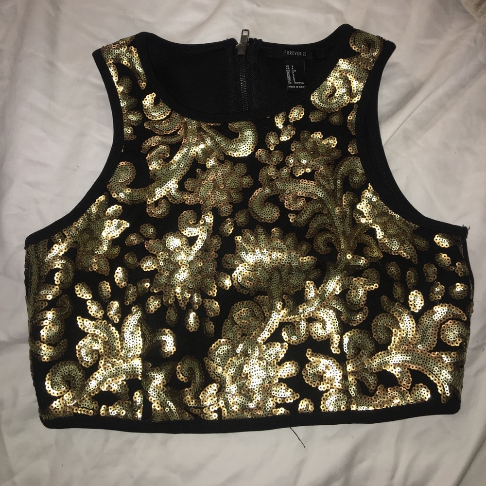 Sequin crop top