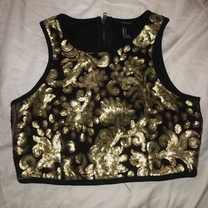 Sequin crop top