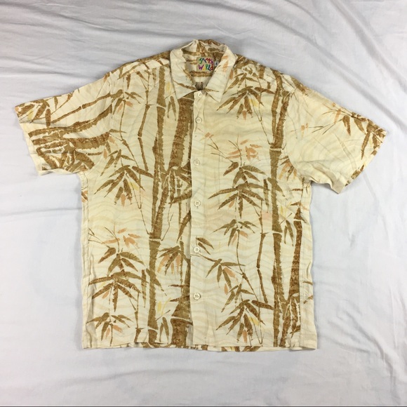 jams world Other - Retro Hawaiian camp bamboo short sleeve shirt