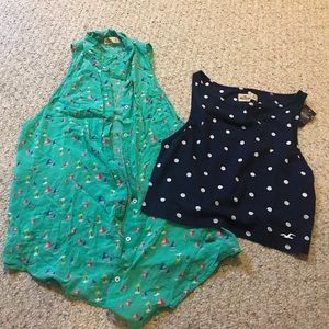 Bundle on hollister small tops