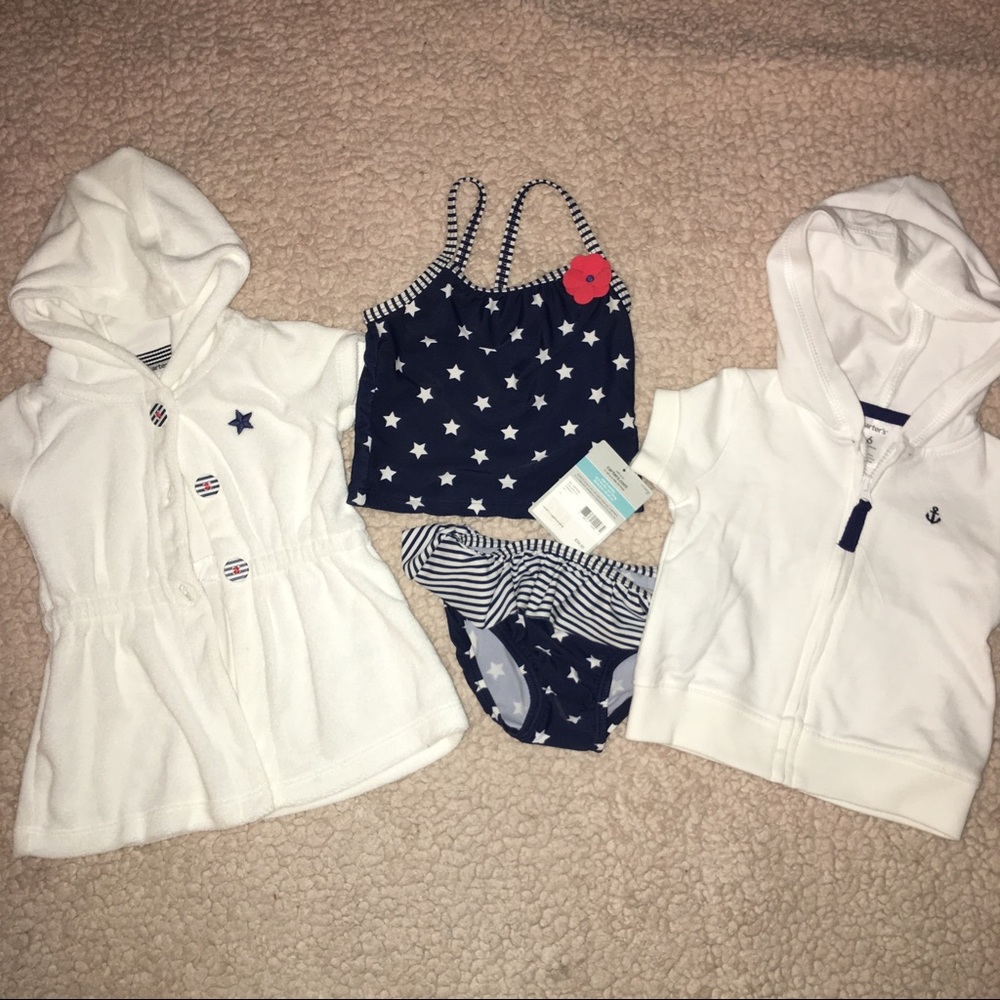 6M Baby girl swimming suit lot