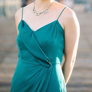 Banana Republic Emerald Green Strappy Tulip Dress