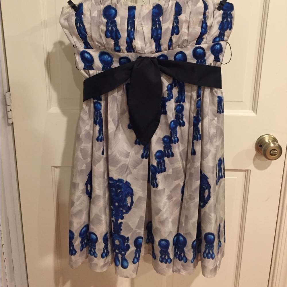 Nanette Lepore silk strapless cocktail dress