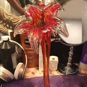 Flower glass decoration