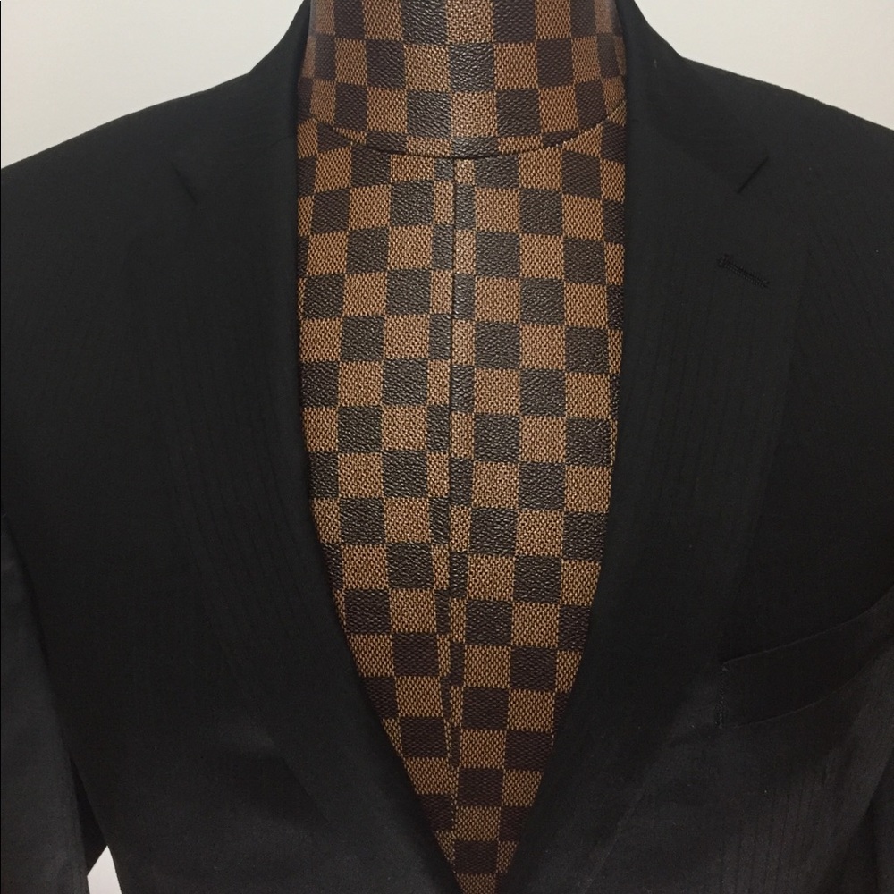 Izod -Black Shadow Stripe 2 Button Blazer 42S NWT