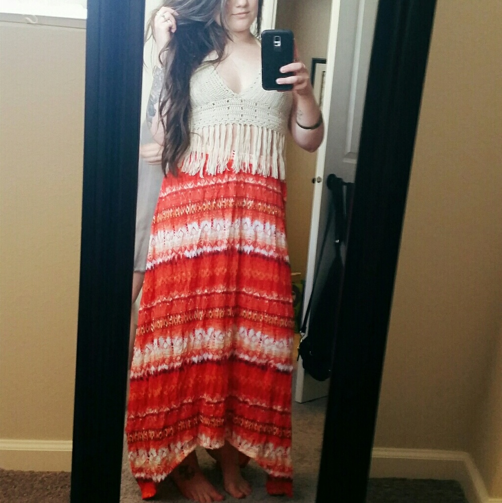 Handmade Tie Dye Maxi Skirt