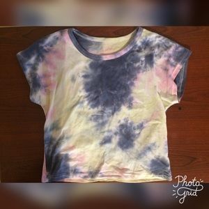 Romwe Tie-dyed Crop Top