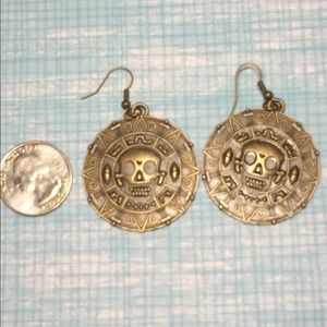 Pirates of the Caribbean fashion earrings- bronze