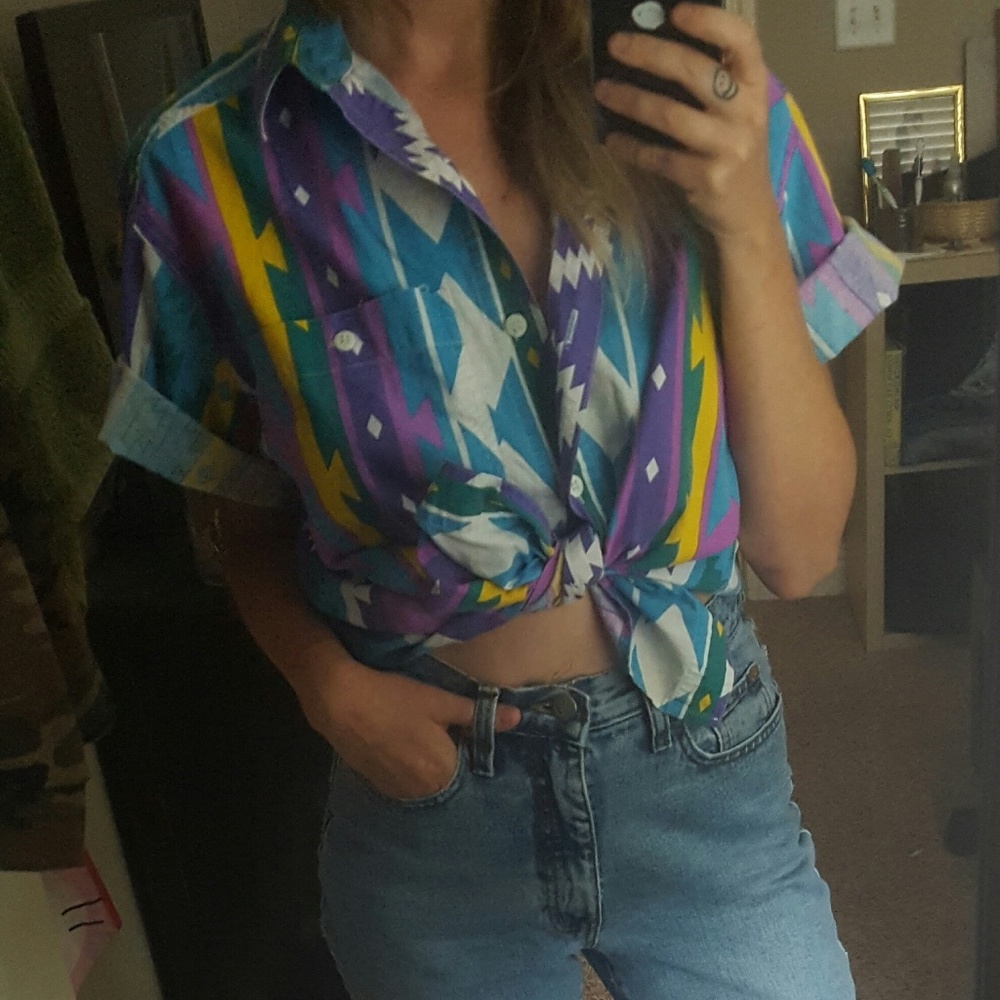 SOLD Southwestern Button Down Shirt