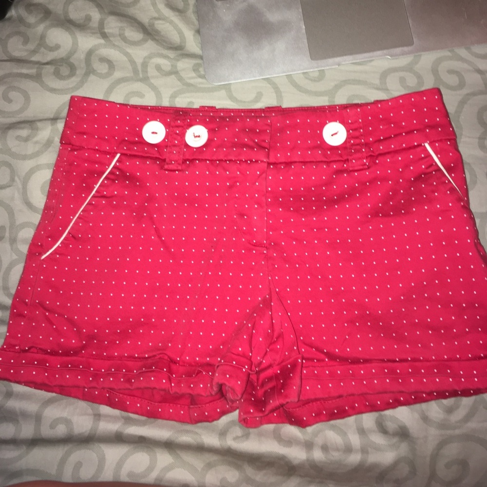 Red polka dot Bebe shorts