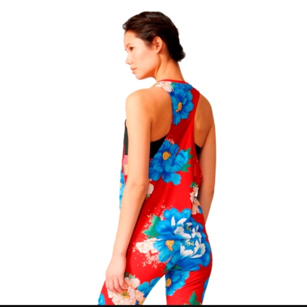 NWT: Adidas Multicolor Floral Tank Top - Picture 4 of 4