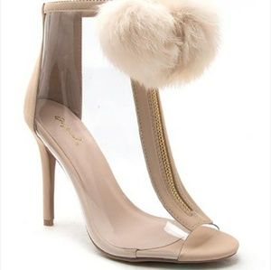 Qupid women's pom pom heels