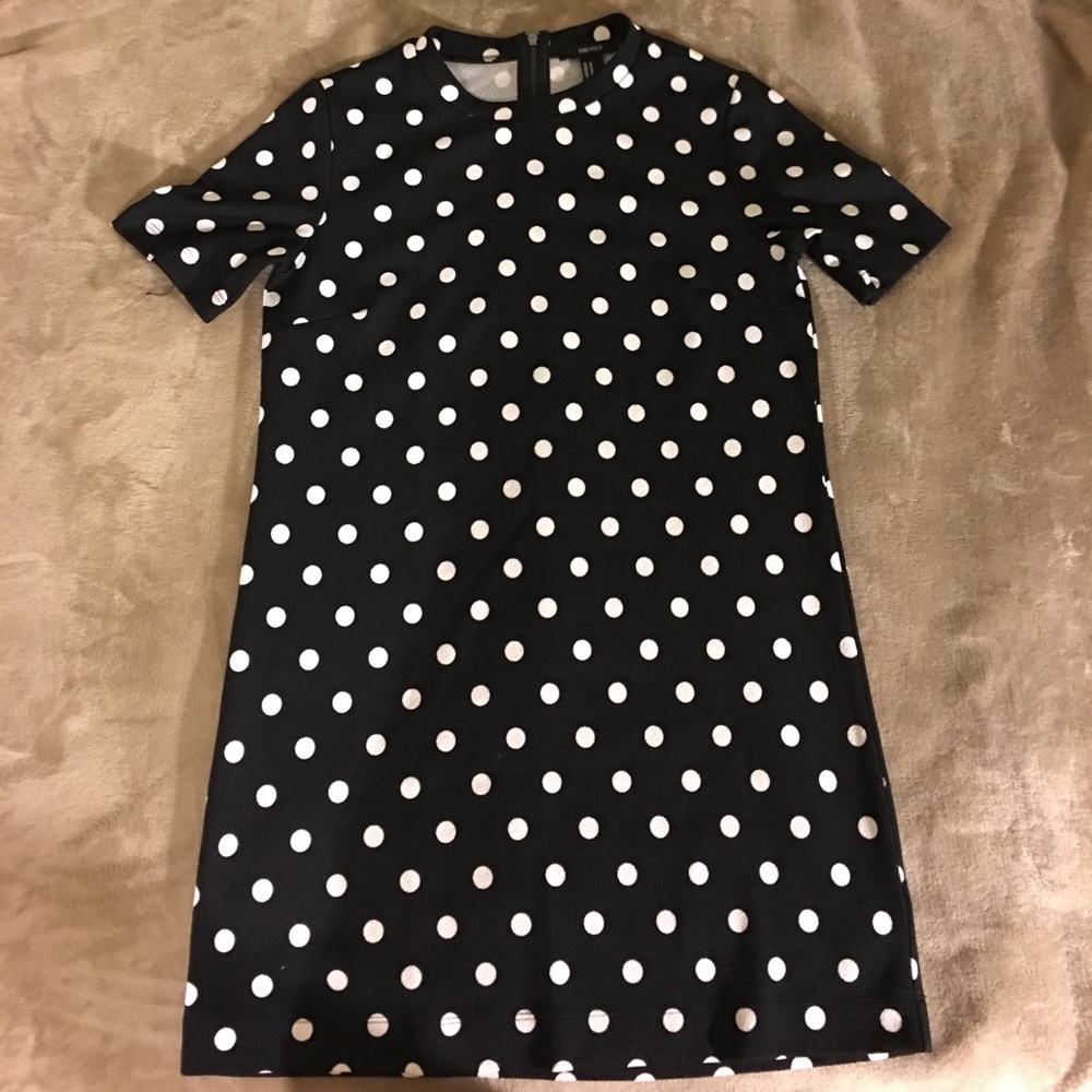 Polka dot shirt dress