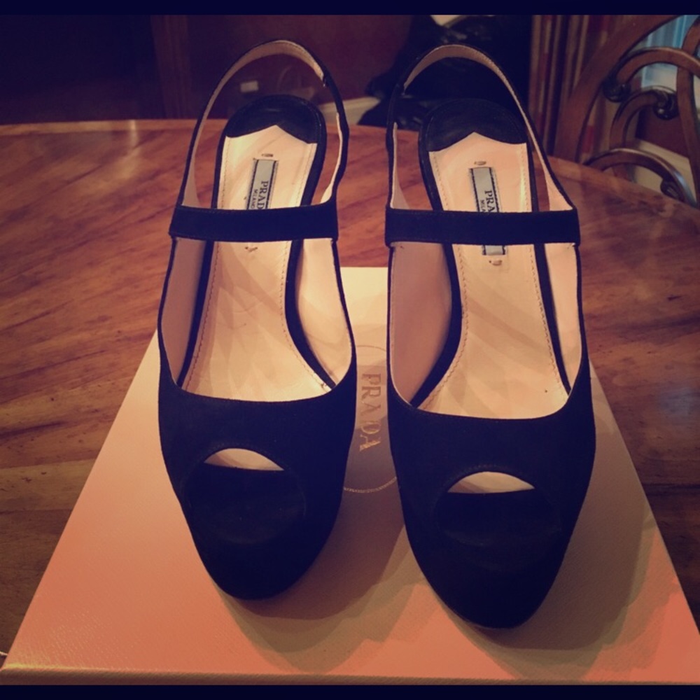 SOLD! Prada platform heels, in great condition!