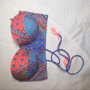 Target colorful strapless top