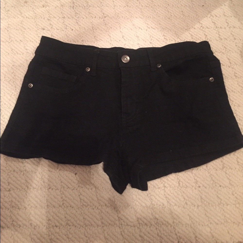 Black Denim Shorts