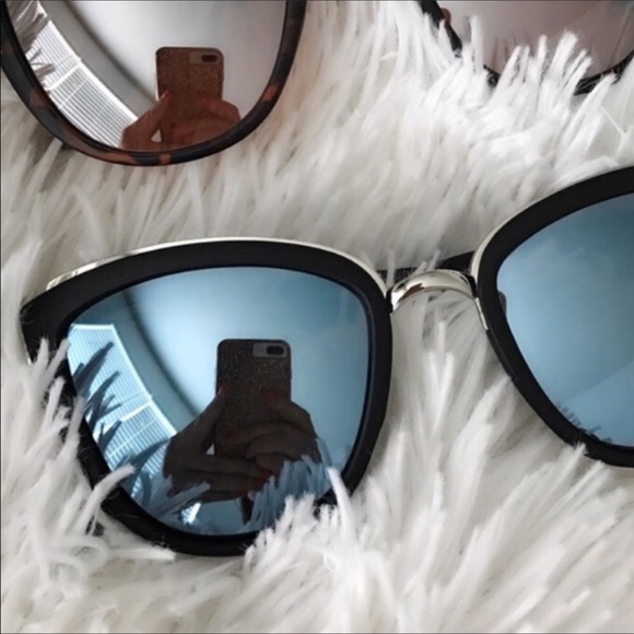 NEW 💙 BLACK MATTE CAT EYE | REFLECTIVE LENSES - Picture 3 of 8