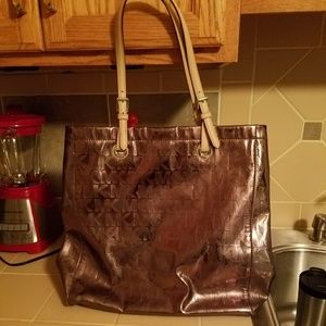 Michael Kors metalic silver bag