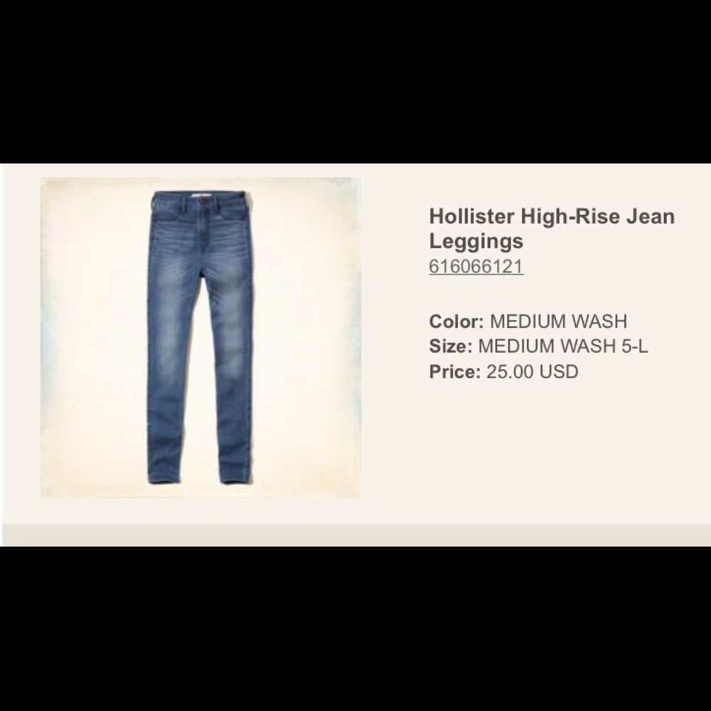 High rise Hollister jeans