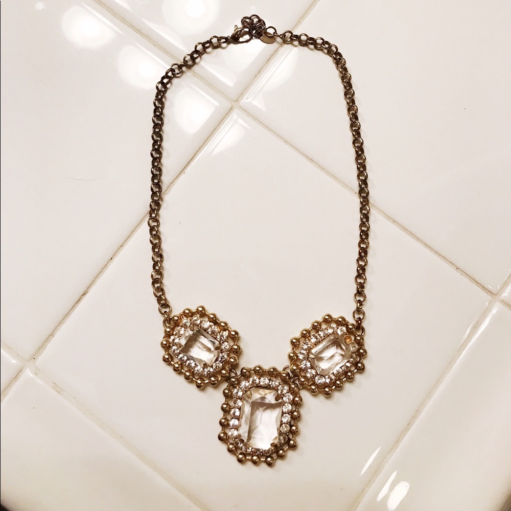 Crystal Chunky Statement Necklace