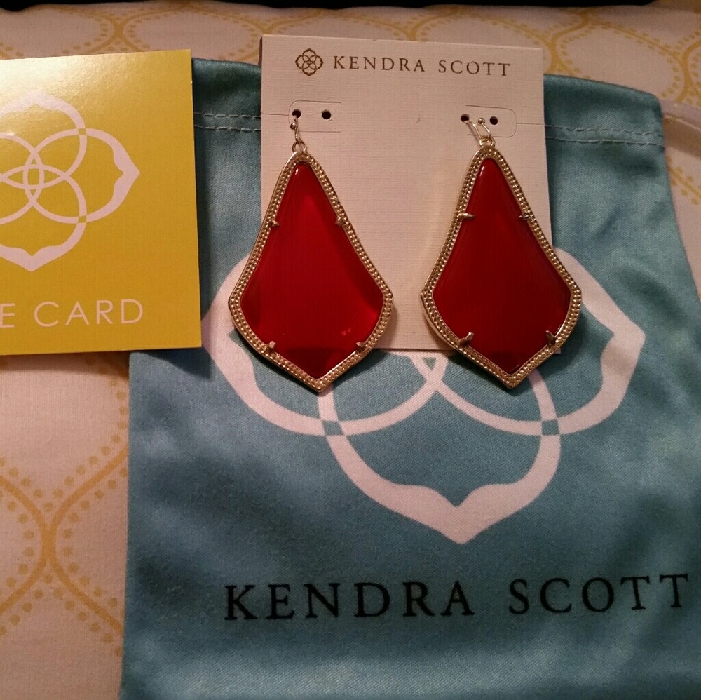 *NEW* Kendra Scott Red Alexandra Earrings