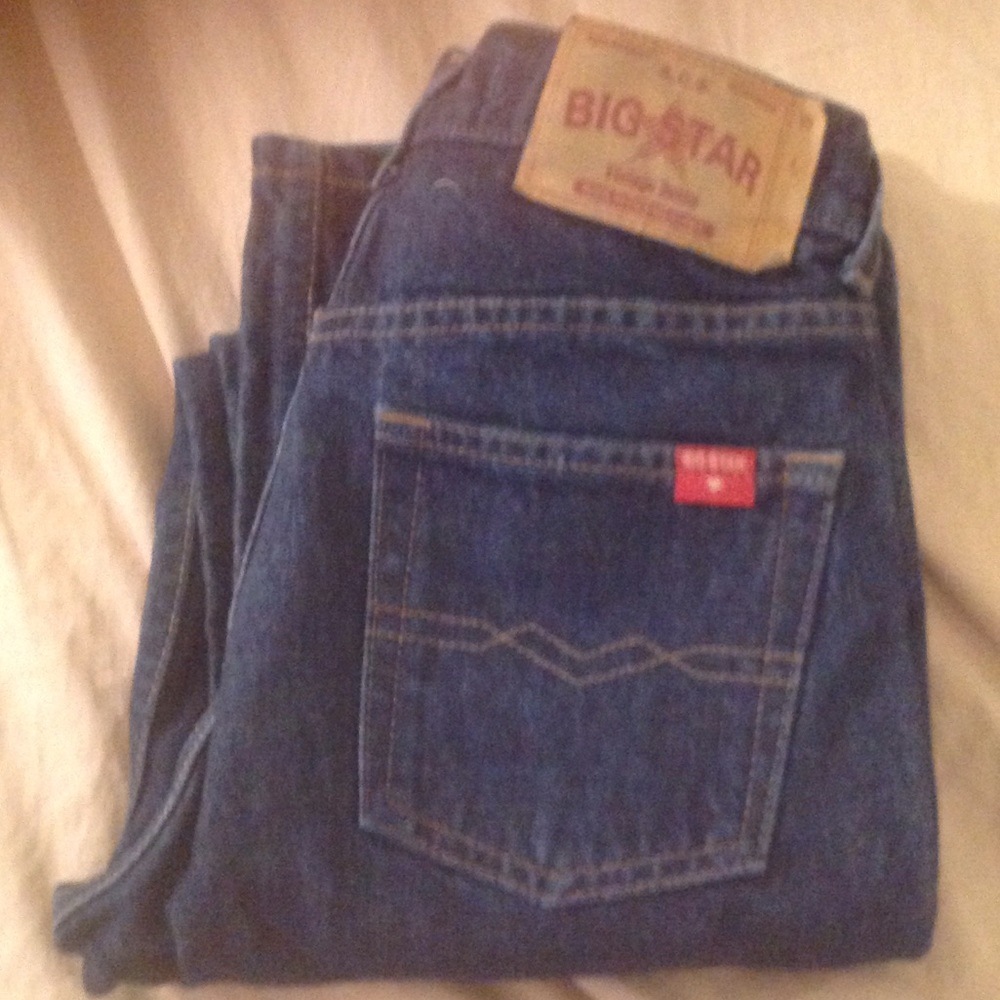 🛍😍Vintage Garbo Style Big Star Button Fly Jeans