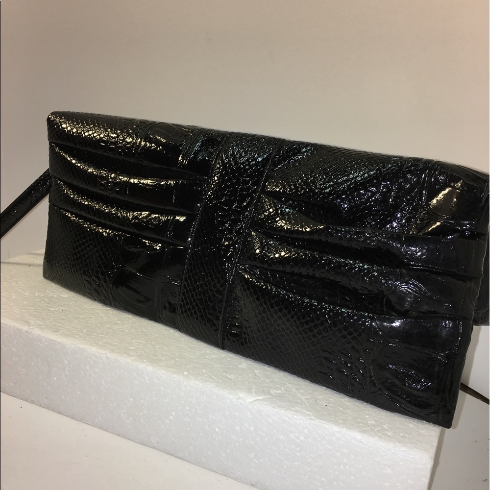 Paton leather embossed clutch