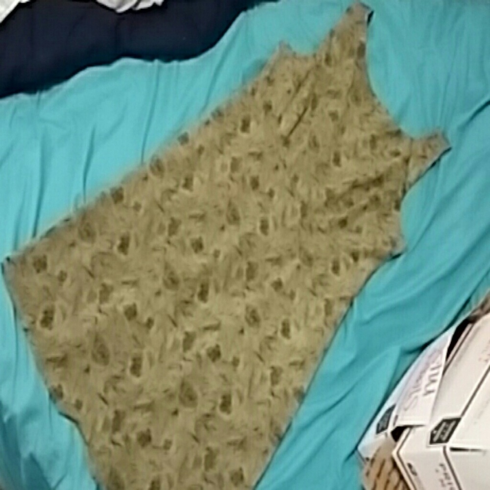 Cute green rose print dress