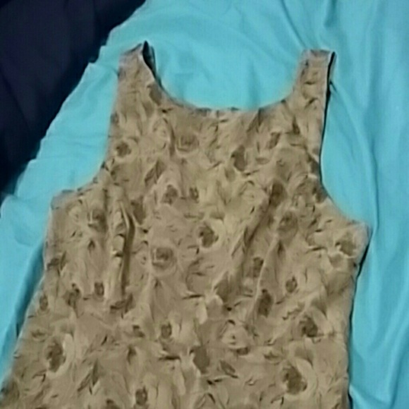 Cute green rose print dress - Picture 3 of 4